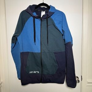 Nike Dri Fit Colorblock Zip-Up Running Hoodie Men's Medium-READ